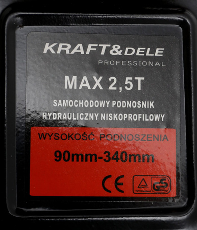 PODNOŚNIK NISKOPROFILOWY 2,5T KD1362 - KRAFT&DELE