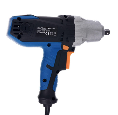 Elektryczny klucz udarowy 1/2" + walizka + nasadki KD1796 - KRAFT&DELE