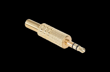 Wtyk Jack 3.5 stereo złoty metal