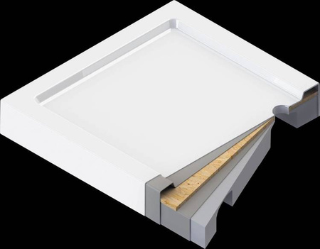 Brodzik akrylowy półokrągły 90 cm (KTJ 053B) - Deante
