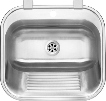 Zlewozmywak gospodarczy 1-komorowy - wpuszczany lub mocowany do ściany (ZYK 010B) - Deante