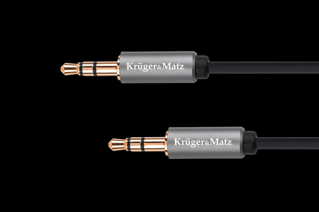 Kabel jack 3.5 wtyk stereo - 3.5 wtyk stereo 1m Kruger&Matz Basic