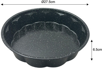 Forma, okrągłą, metalowa, z powłoką nieprzywieralną, czarna, średnica 27,5 cm, Klausberg, KB-7838 KB-7838