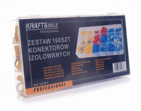 Zestaw konektorów izolowanych 160szt. KD10487 - KRAFT&DELE