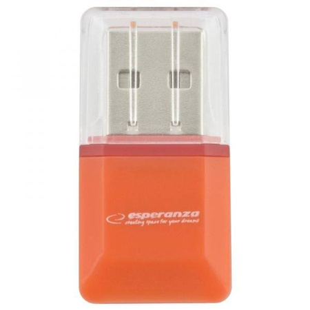 ESPERANZA CZYTNIK KART MICRO SD USB POMARAŃCZOWY