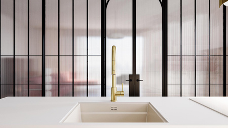 BATERIA KUCHENNA GLOBALO LORETIO LIGHT GOLD MAT 1.1 