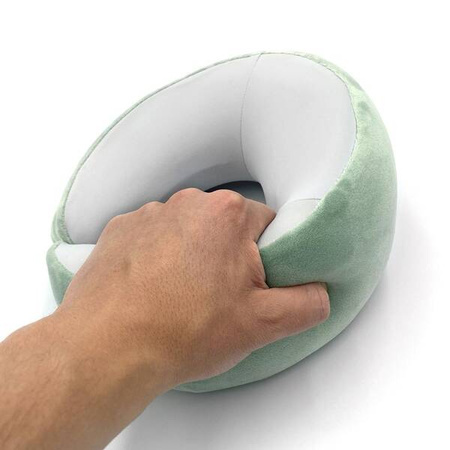 MASSAGING U-PILLOW - Luksusowa poduszka masująca kark z podgrzewaniem i z miękką pianką typu "memory".