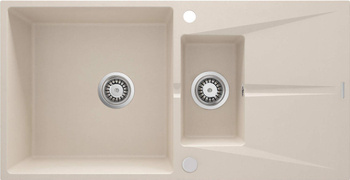 Zlewozmywak granitowy 1.5-komorowy z ociekaczem (ZRC 5513) - Deante