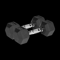 Hantle żeliwne gumowane HEX 2x4 kg REBEL ACTIVE