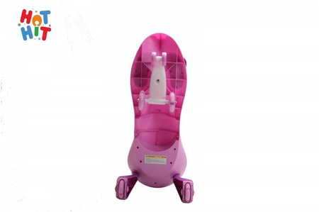 Jeździk Grawitacyjny Swing Car- Kauczukowe Koła LED różowy