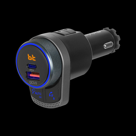 Transmiter samochodowy FM z funkcją bluetooth.