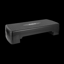 Step do aerobiku i ćwiczeń fitness, 2 stopnie, 68cm, czarny, REBEL ACTIVE