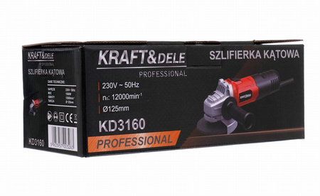 SZLIFIERKA KĄTOWA 125mm/1500W KD3160 - KRAFT&DELE