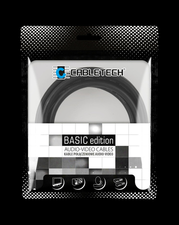 Kabel 3.5 wtyk stereo - 3.5 gniazdo stereo 1.8m Cabletech Basic Edition