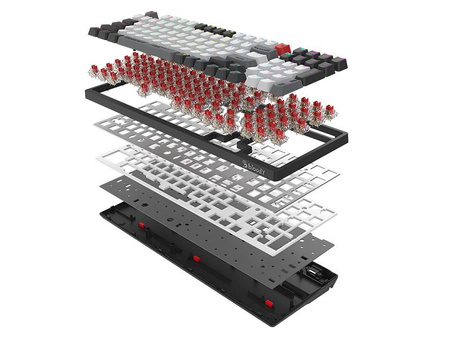 Klawiatura mechaniczna A4TECH BLOODY WS98 Grey WRLS (BLMS RED Plus Switches)