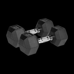 Hantle żeliwne gumowane HEX 2x10 kg REBEL ACTIVE