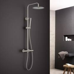 Zestaw termostatyczny prysznicowy natynkowy BOSTON BOS-ZKPN.400 TERMO NIKIEL (kolor STALI) Blue Water