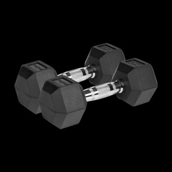 Hantle żeliwne gumowane HEX 2x6 kg REBEL ACTIVE