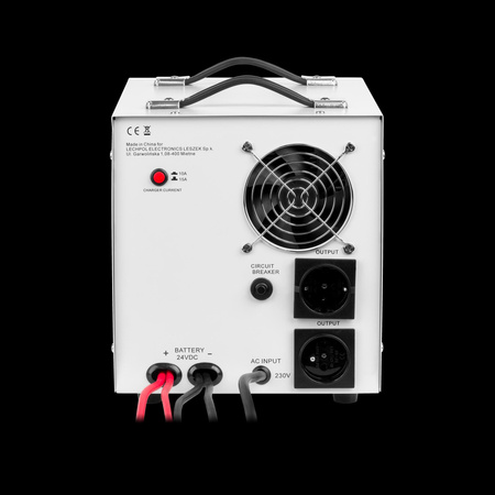 Zasilacz awaryjny KEMOT PROsinus-2600/24 przetwornica z czystym przebiegiem sinusoidalnym i funkcją ładowania 24V 230V 2600VA/1800W