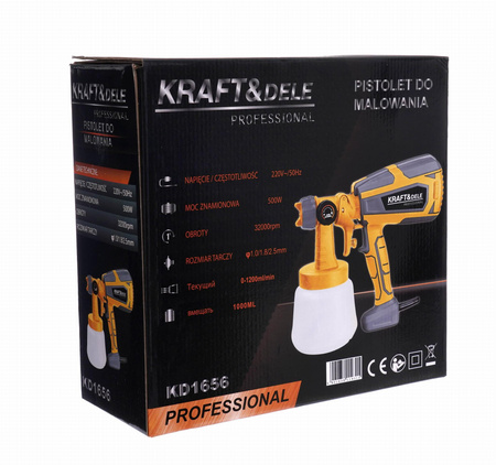Pistolet natryskowy 500W 1000ml KD1656 - KRAFT&DELE