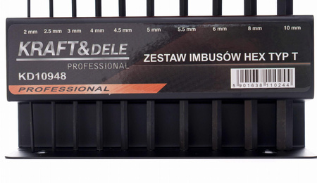 Zestaw 10 imbusów na stojaku KD10948 - KRAFT&DELE