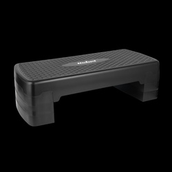 Step do aerobiku i ćwiczeń fitness, 3 stopnie, 68cm, czarny, REBEL ACTIVE