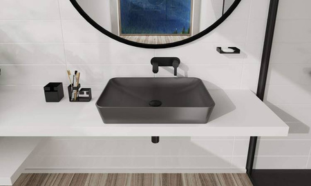 Umywalka ceramiczna nablatowa - 60x40 cm (CDS DU6S) - Deante