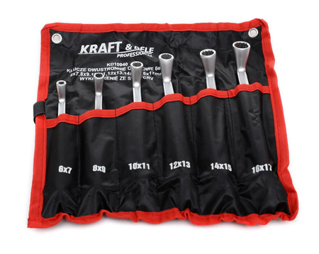 KLUCZE DWUSTRONNIE-OCZKOWE 6el. KD10940 - KRAFT&DELE