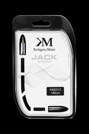 Kabel wtyk prosty - wtyk prosty jack 3.5 stereo 1.8m Kruger&Matz