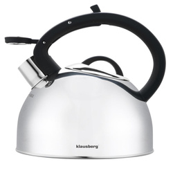 Czajnik tradycyjny, z gwizdkiem, srebrny, 2,5l, Klausberg, KB-7910 KB-7910