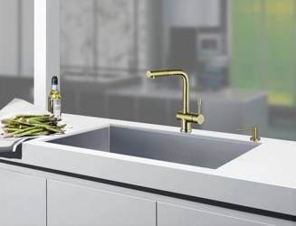 Corsa - inox złoto szampańskie Blue Water