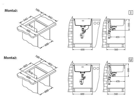 ALVEUS QUADRIX 50 zlewozmywak granitowy steel