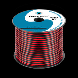 Kabel głośnikowy CCA 0.35mm czarno-czerwony