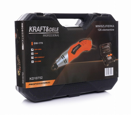 Mini szlifierka 270W + akcesoria 126el. KD10752 - KRAFT&DELE