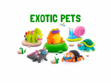 Masa Plastyczna Hey Clay Egzotyczne zwierzęta 15 puszek