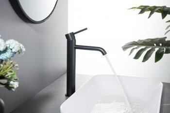 Bateria umywalkowa wysoka BOSTON BOS-BUW.050 CZARNY MAT Blue Water