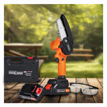 PIŁA ŁAŃCUCHOWA AKUMULATOROWA 4" 21V KD10627 - KRAFT&DELE