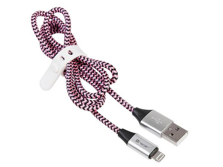 Kabel TRACER USB 2.0 iPhone AM - lightning 1,0m czarno-fioletowy