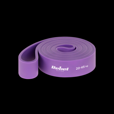 Guma do ćwiczeń TPE - Power Band PT-4, fioletowa 20-45 kg REBEL ACTIVE