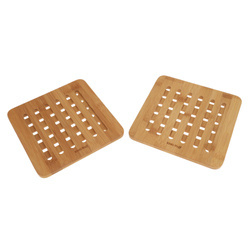 Podkładka, bambus zestaw 2 elementy, 20x20x1,2cm Kinghof KH-1216