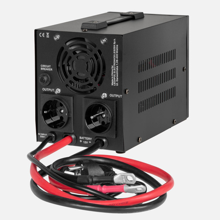 Zasilacz awaryjny KEMOT PROsinus-500-LFP4 przetwornica z czystym przebiegiem sinusoidalnym i funkcją ładowania 12V 230V 500VA/300W
