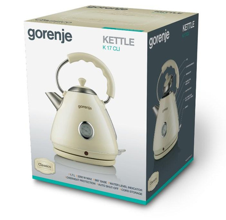 Czajnik elektryczny Gorenje K17CLI 1,7L 2200W Beżowy