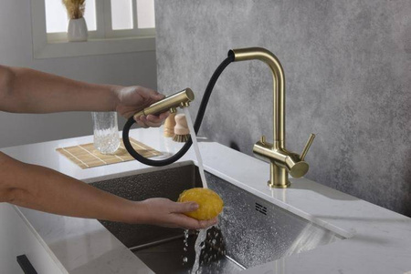 Apala 4-way mosiądz antyczny bateria 4 drożna Apala 4-way mosiądz antyczny bateria 4 drożna Blue Water