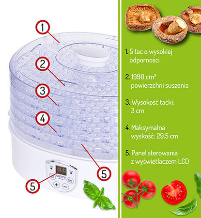CR 6659 Suszarka do grzybów, ziół i żywności - dehydrator