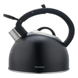 Czajnik tradycyjny, z gwizdkiem, czarny, 2,5l, Klausberg, KB-7911 KB-7911