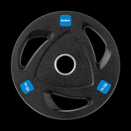 Zestaw obciążeń żeliwnych gumowanych 2x10kg, otwór olimpijski 51mm, REBEL ACTIVE