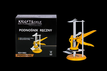 PODNOŚNIK RĘCZNY 1-10CM 110kg KD11963 - KRAFT&DELE
