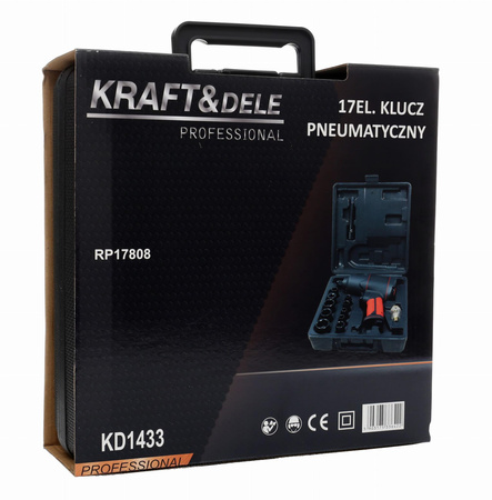 KLUCZ PNEUMATYCZNY 1/2" 1200Nm 17 elementów KD1433 - KRAFT&DELE