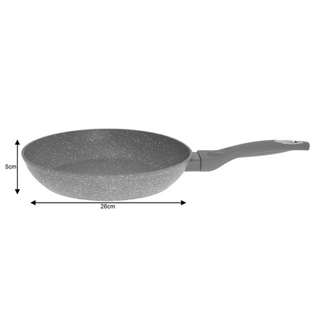 Patelnia aluminium, szary marmurek, Ø26cm Klausber KB-7310