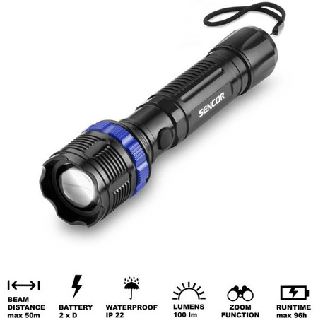 Lampa SLL 102 Latarka 1W LED 2XD SENCOR